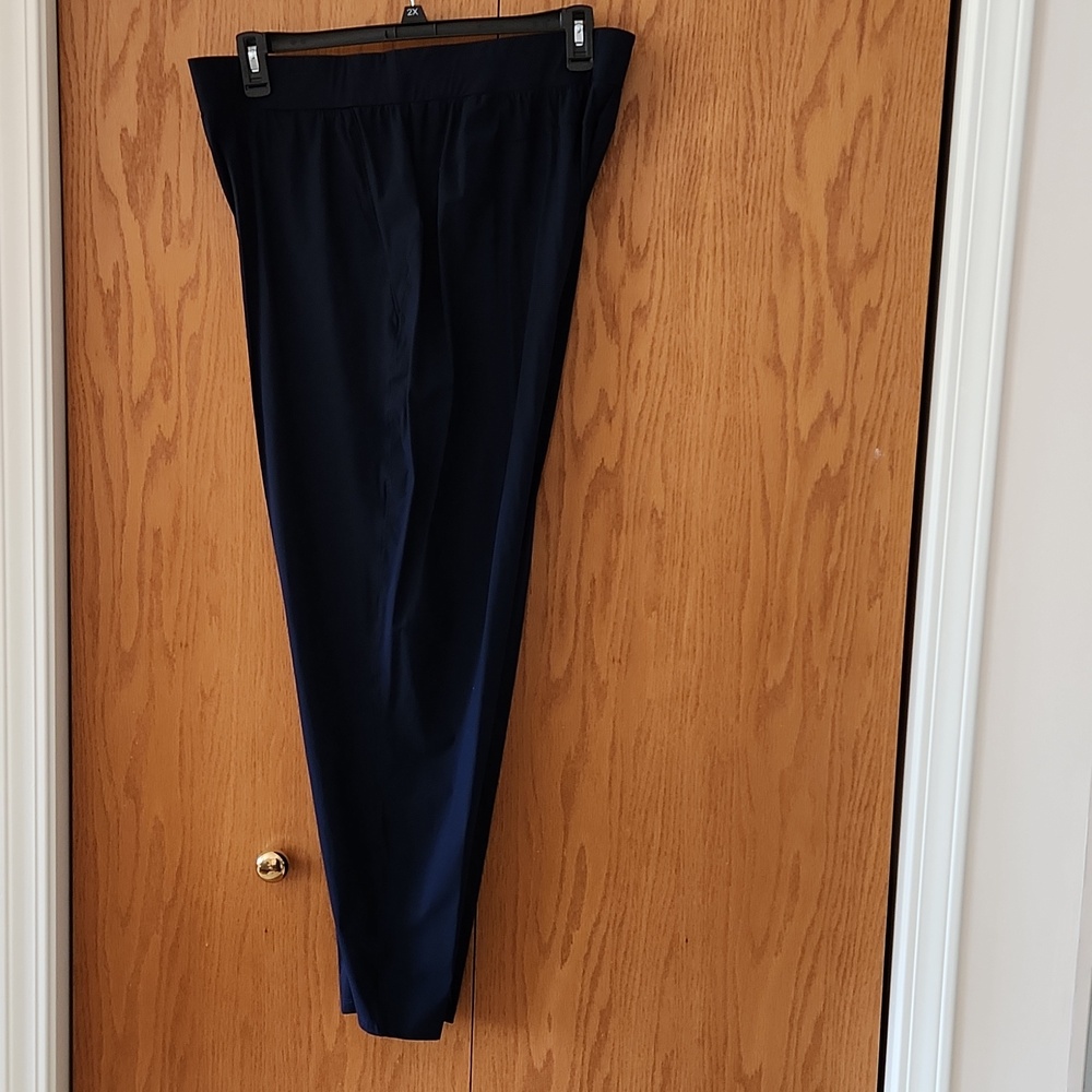 Stylus Womens Slim Navy Mid Rise Pull-On Pant - Picture 3 of 10